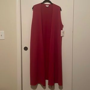 LuLaRoe Sleeveless Joy: Burgundy (L)